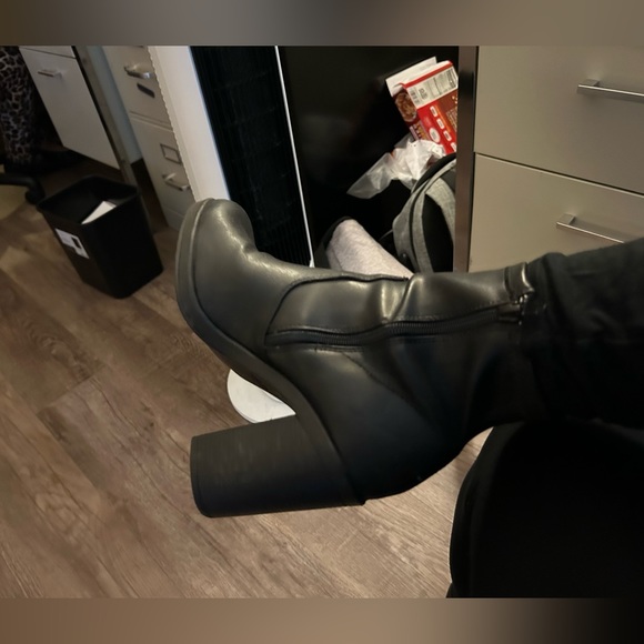 Black, 3 inch heel, booties - Picture 1 of 3